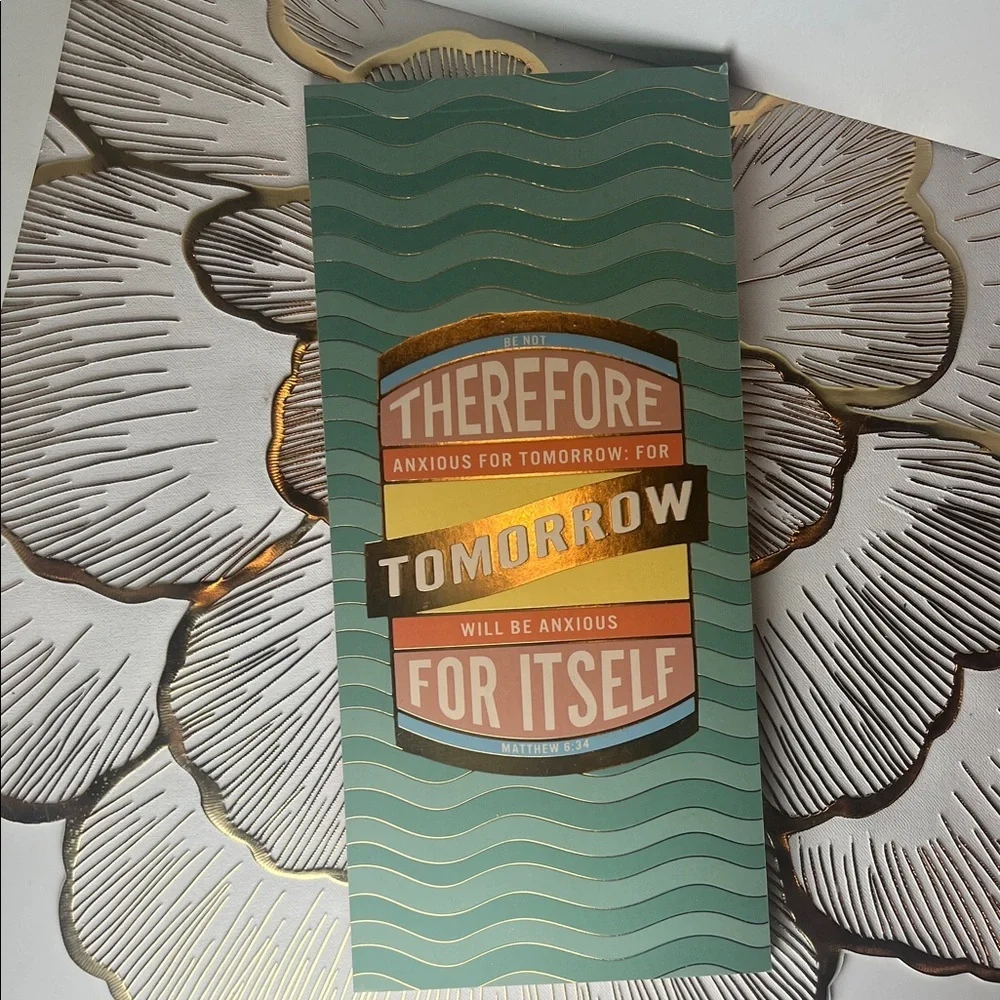 Inspirational Green and Gold Notebook